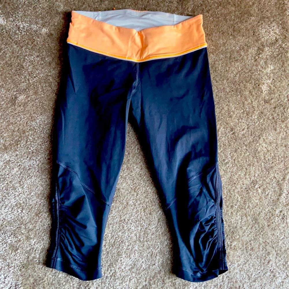 Lulu Lemon Orange Cropped Leggings